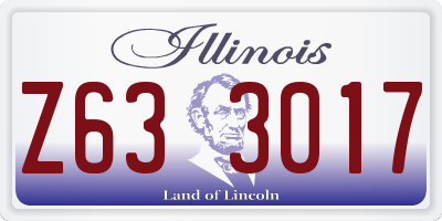 IL license plate Z633017