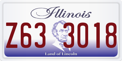 IL license plate Z633018