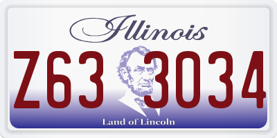 IL license plate Z633034