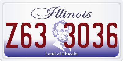 IL license plate Z633036