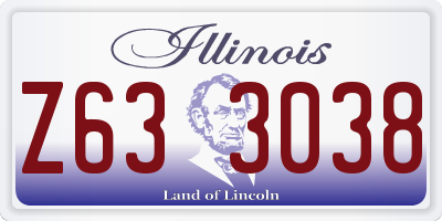 IL license plate Z633038