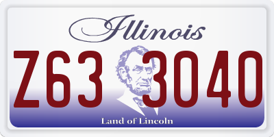 IL license plate Z633040