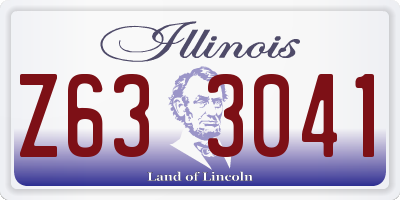 IL license plate Z633041