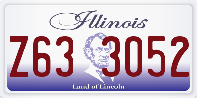 IL license plate Z633052