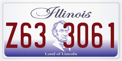 IL license plate Z633061