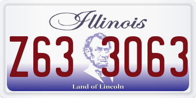 IL license plate Z633063