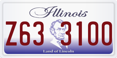 IL license plate Z633100