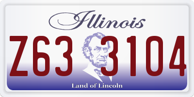 IL license plate Z633104
