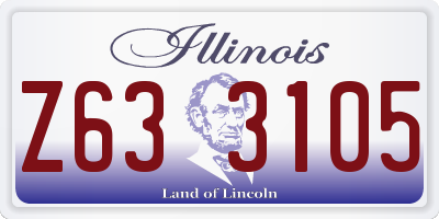 IL license plate Z633105