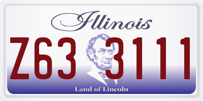 IL license plate Z633111