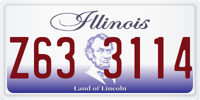 IL license plate Z633114