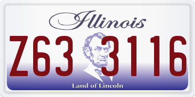 IL license plate Z633116