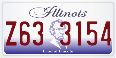 IL license plate Z633154