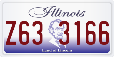 IL license plate Z633166
