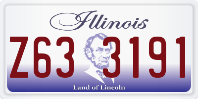 IL license plate Z633191