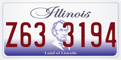 IL license plate Z633194