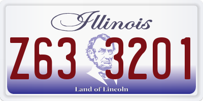 IL license plate Z633201