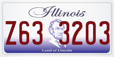 IL license plate Z633203
