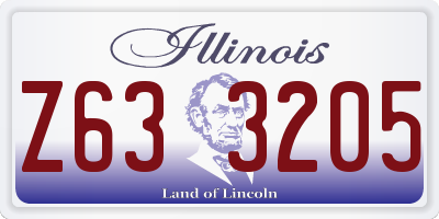 IL license plate Z633205