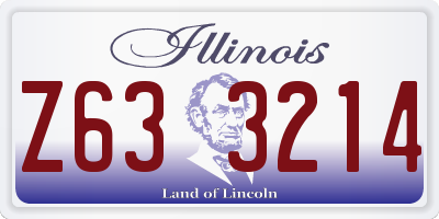 IL license plate Z633214