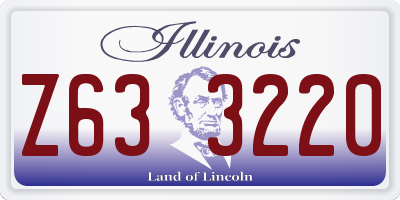 IL license plate Z633220