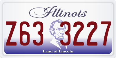 IL license plate Z633227