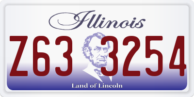 IL license plate Z633254