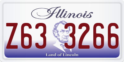 IL license plate Z633266