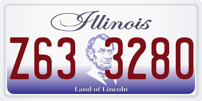 IL license plate Z633280