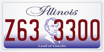 IL license plate Z633300