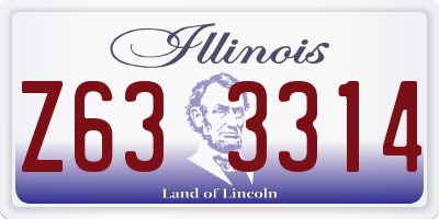 IL license plate Z633314
