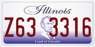 IL license plate Z633316