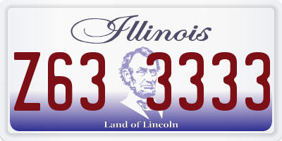 IL license plate Z633333