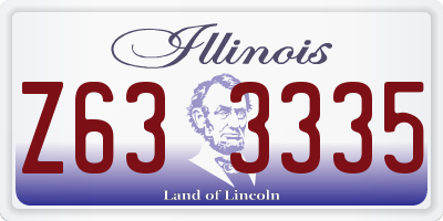 IL license plate Z633335