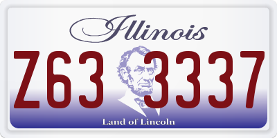 IL license plate Z633337