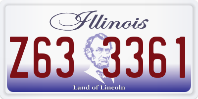 IL license plate Z633361