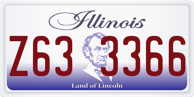 IL license plate Z633366