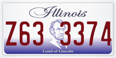 IL license plate Z633374
