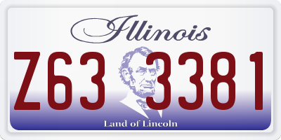 IL license plate Z633381