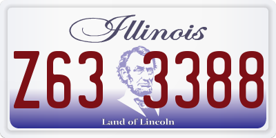 IL license plate Z633388