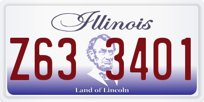 IL license plate Z633401