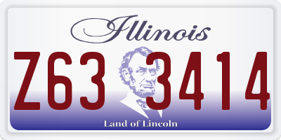 IL license plate Z633414