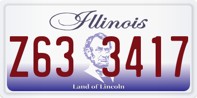IL license plate Z633417