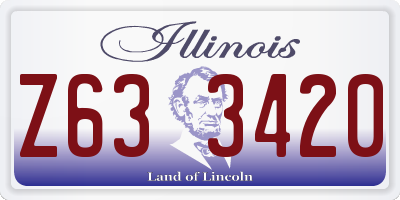 IL license plate Z633420