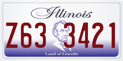 IL license plate Z633421