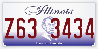 IL license plate Z633434