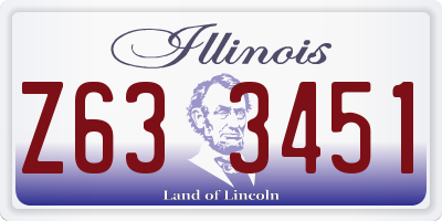 IL license plate Z633451