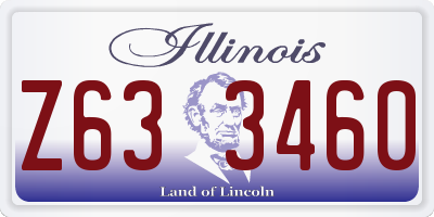 IL license plate Z633460