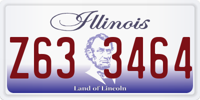 IL license plate Z633464