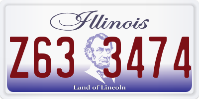IL license plate Z633474